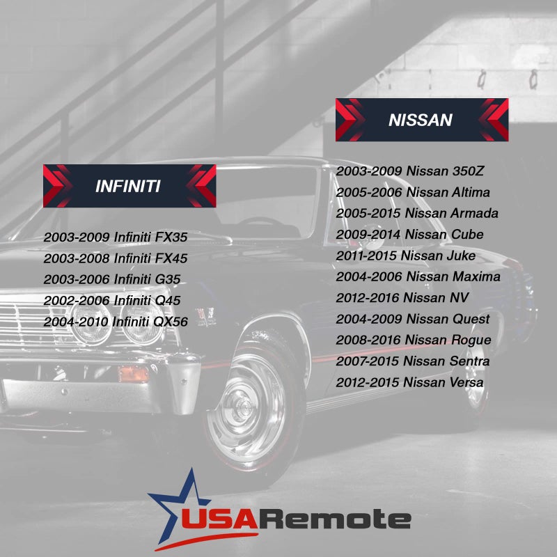 USARemote جهاز تحكم عن بُعد USARemote يناسب نيسان سنترا 2013 2014 2015 مفتاح فوب للدخول بدون مفتاح (CWTWB1U751) ، مجموعة من 2 - Image 4